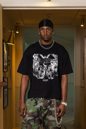 "SAMURAIJAYxBASEDODICI" Merengue Tee Black