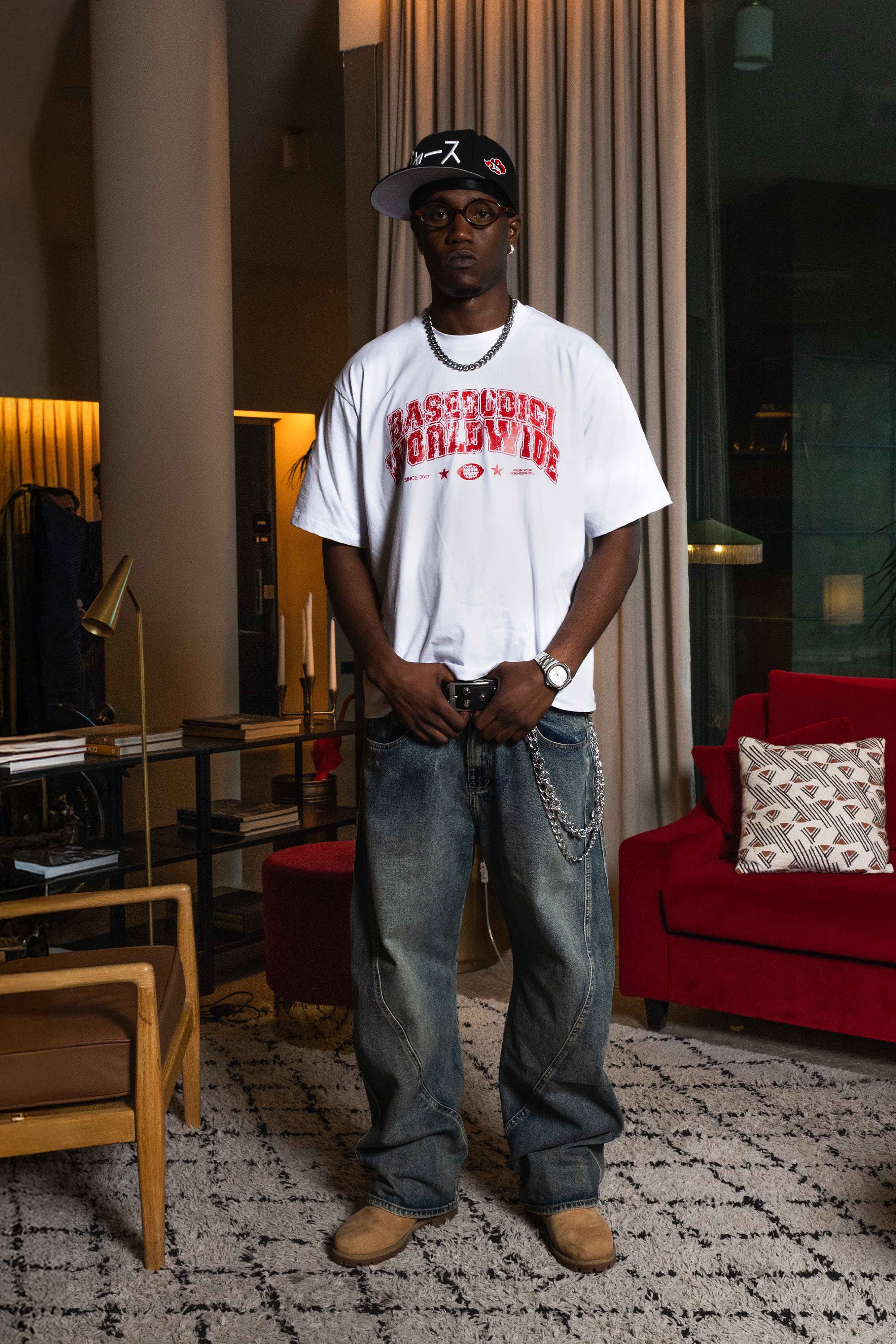 "SAMURAIJAYxBASEDODICI" Merengue Tee Black