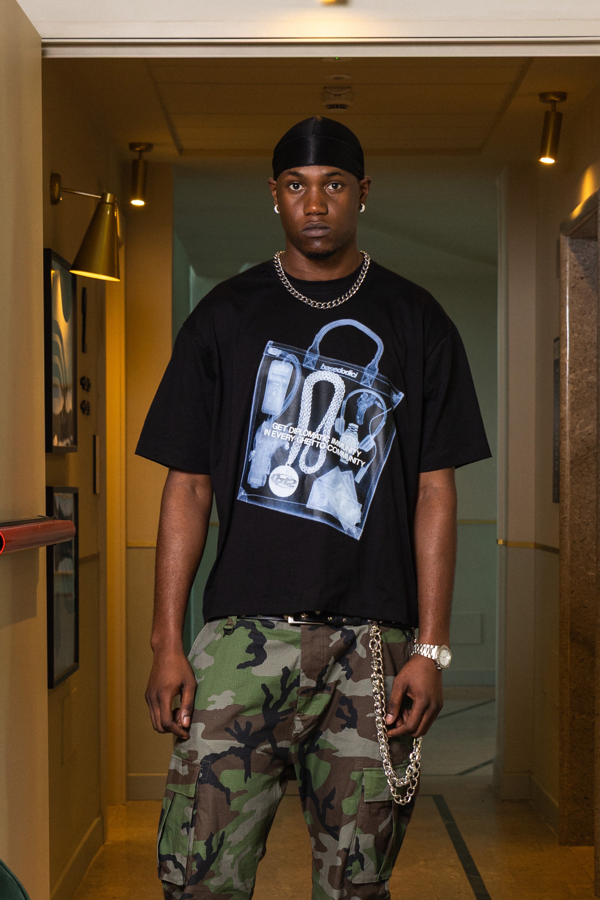 "SAMURAIJAYxBASEDODICI" Merengue Tee Black