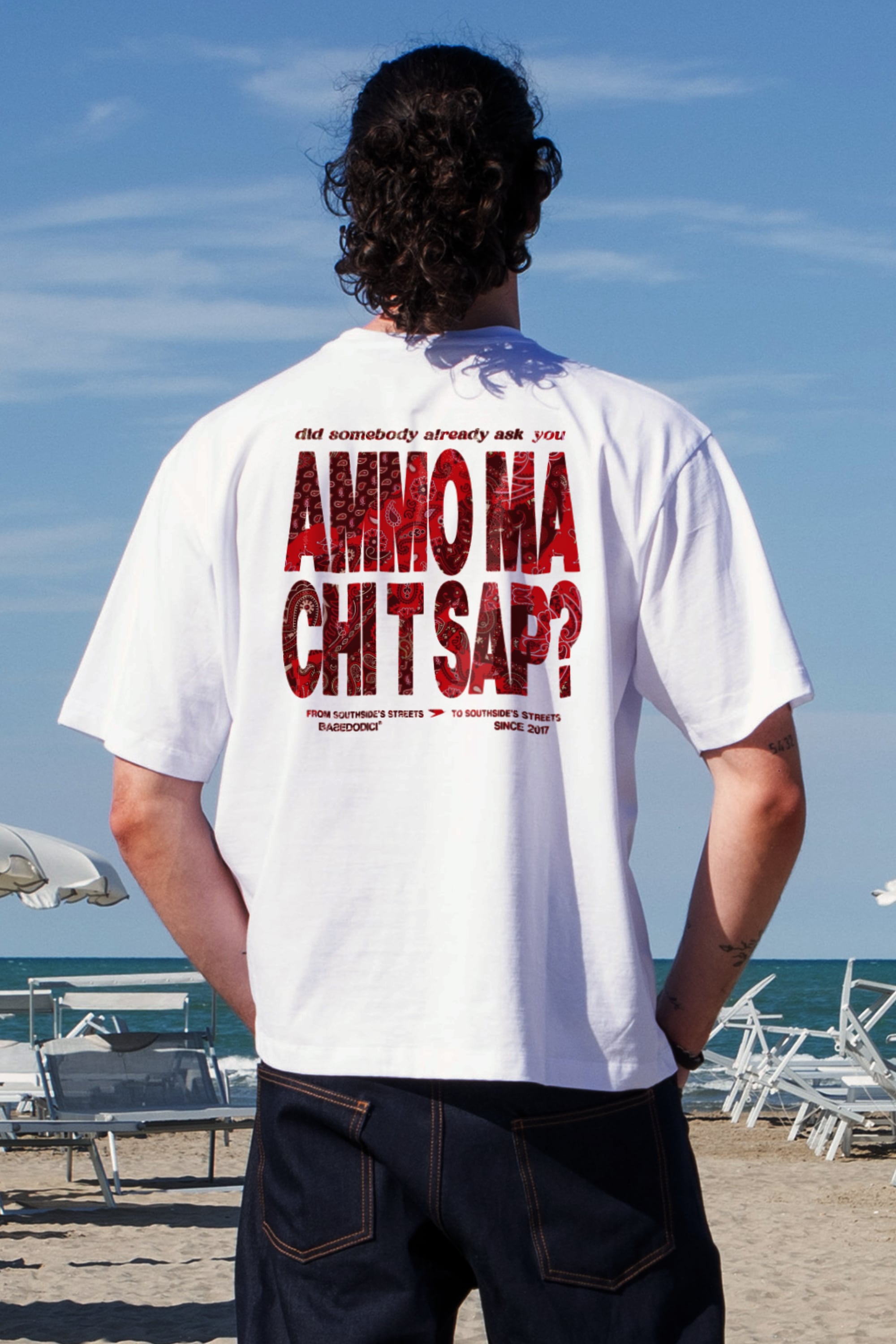 “AMMO” CHI'T'SAP White/Bandana T-Shirt
