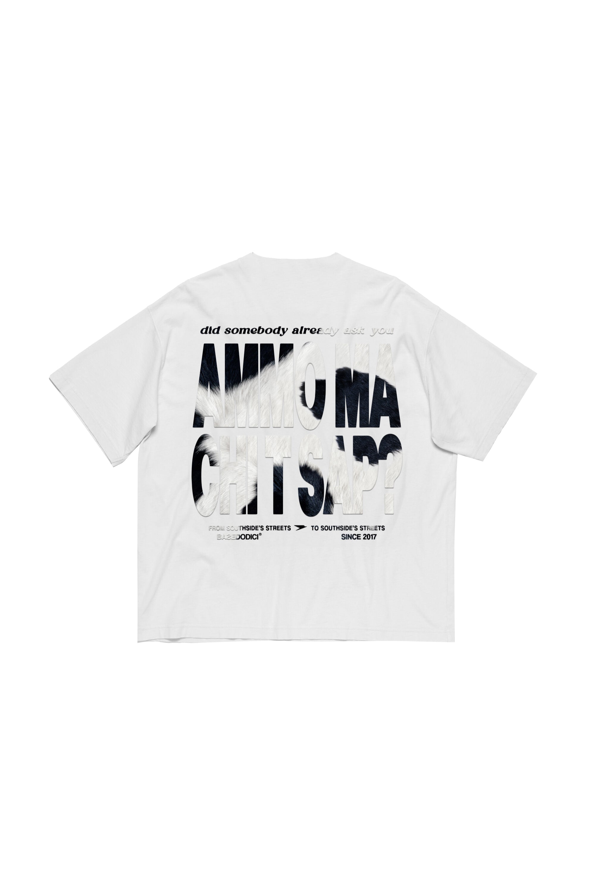 “AMMO” CHI'T'SAP Tee White Cow/Grey