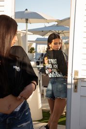 T-Shirt “WISHYOUR” Boyfriend Black/Multi