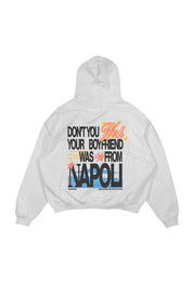 Hoodie “WISHYOUR” Boyfriend White/Multi