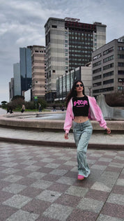 Baby Tee “DIVA” B*tch Glitter Black/Pink