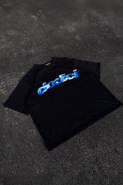 T-Shirt “CAMO4PLAYERS” Front DODICI Black/CamoBlue