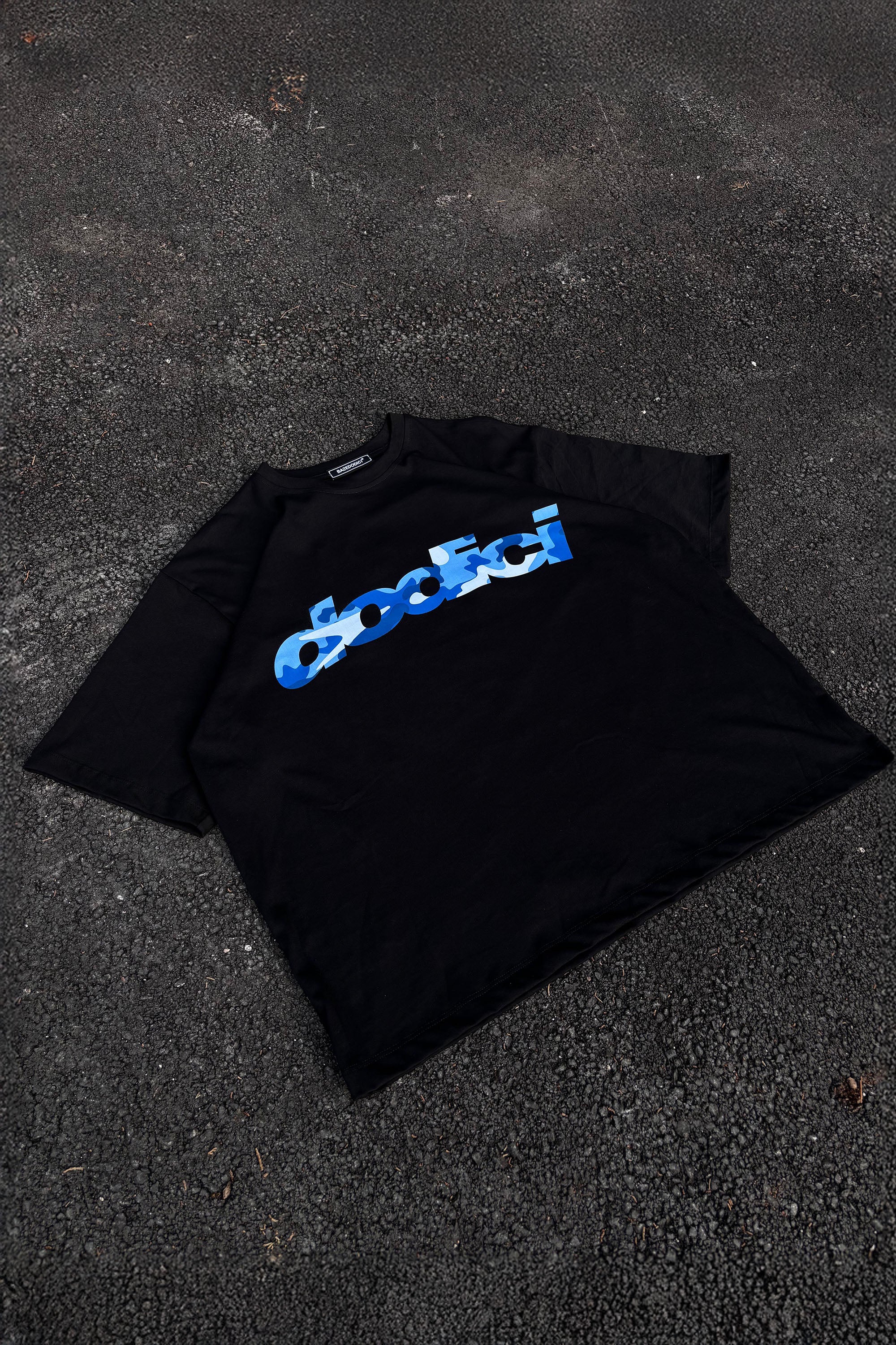 T-Shirt “CAMO4PLAYERS” Front DODICI Black/CamoBlue