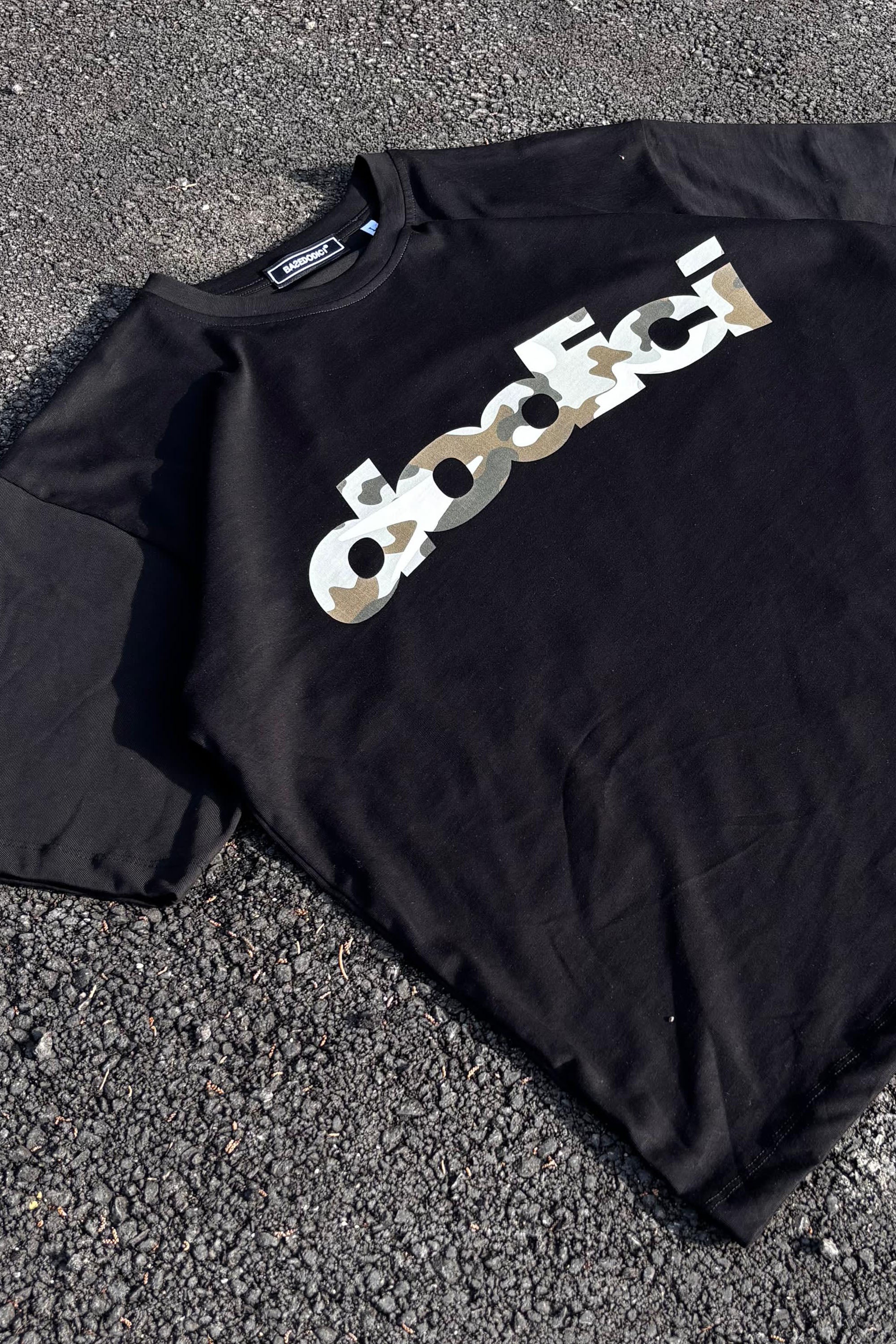 T-Shirt “CAMO4PLAYERS” Front DODICI Black/CamoGreen