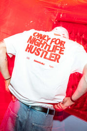 “BASEDODICIxHYPE” Nightlife White T-Shirt