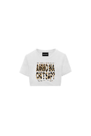Baby Tee “AMMO” Animalier/White