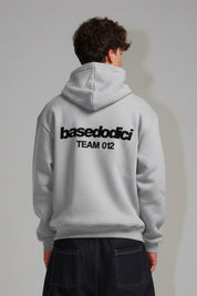 Hoodie "TEAM012" Back Logo AshGrey/Black