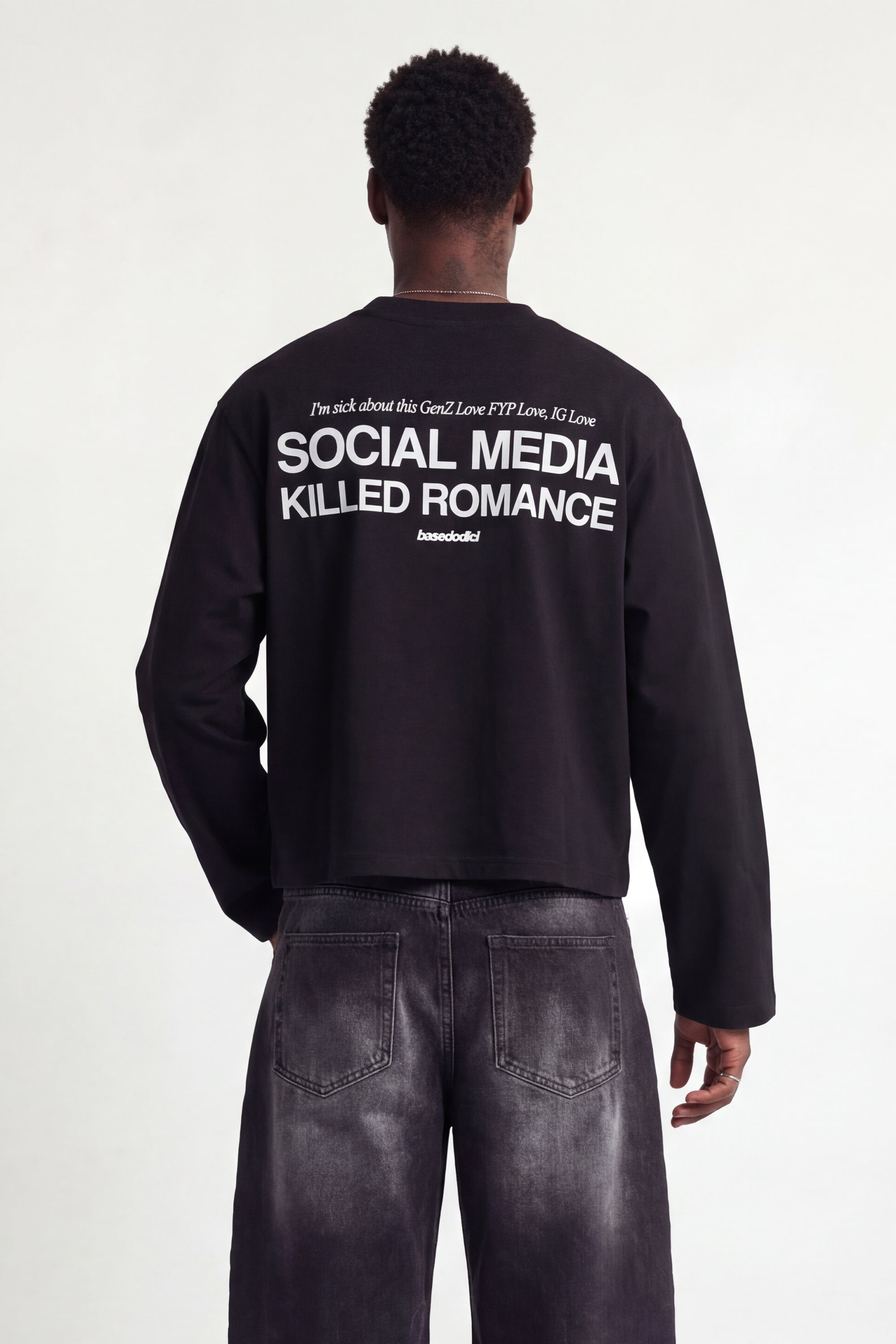 Longsleeve "KILLED ROMANCE" Black/White
