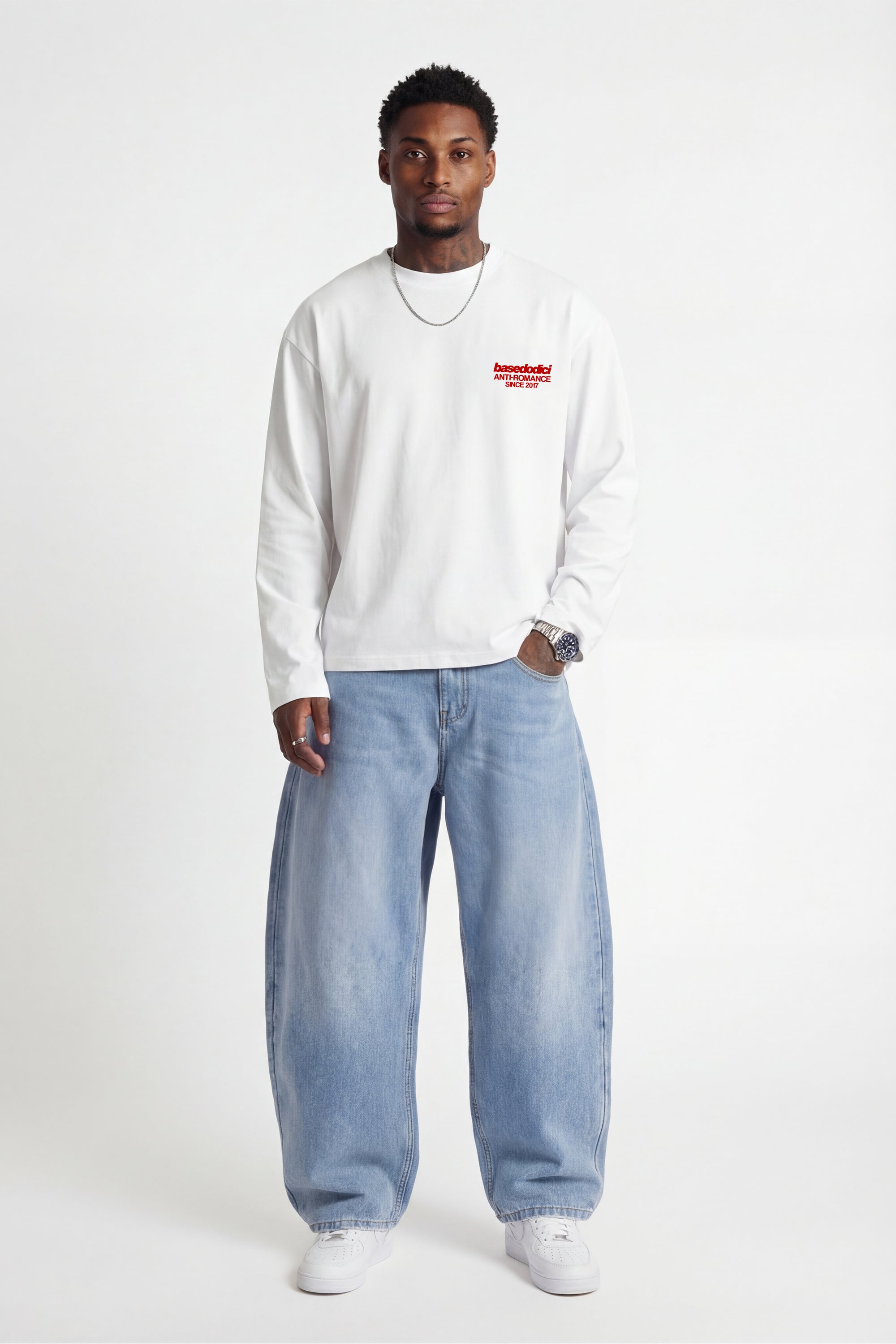 Longsleeve "KILLED ROMANCE" White/Red