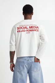 Longsleeve "KILLED ROMANCE" White/Red