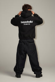 Hoodie "TEAM012" Back Logo Black/White