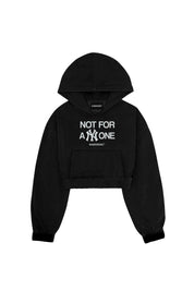 Boxy Hoodie “DIVA” Not For Anyone Glitter Black