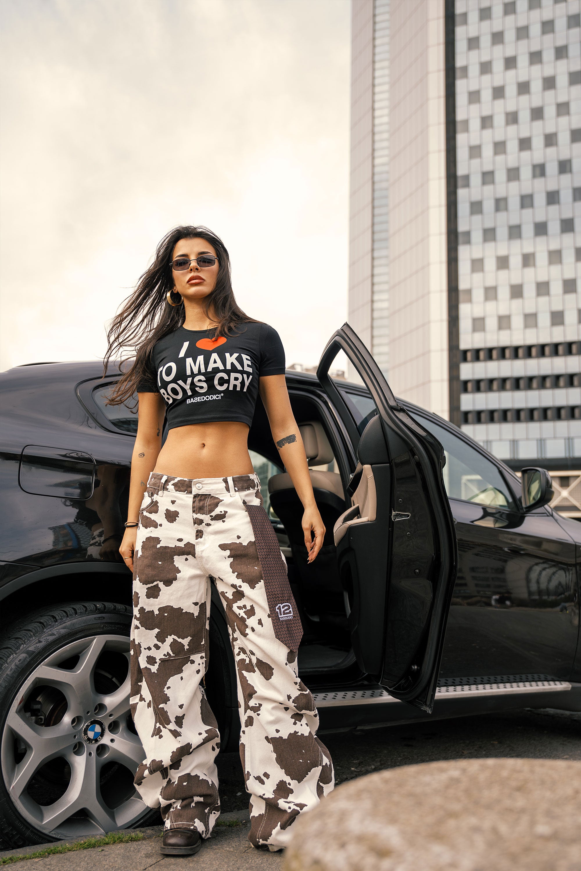 Crop Top “DIVA” Boys Cry Black