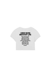 Crop Top “DIVA” More Men White