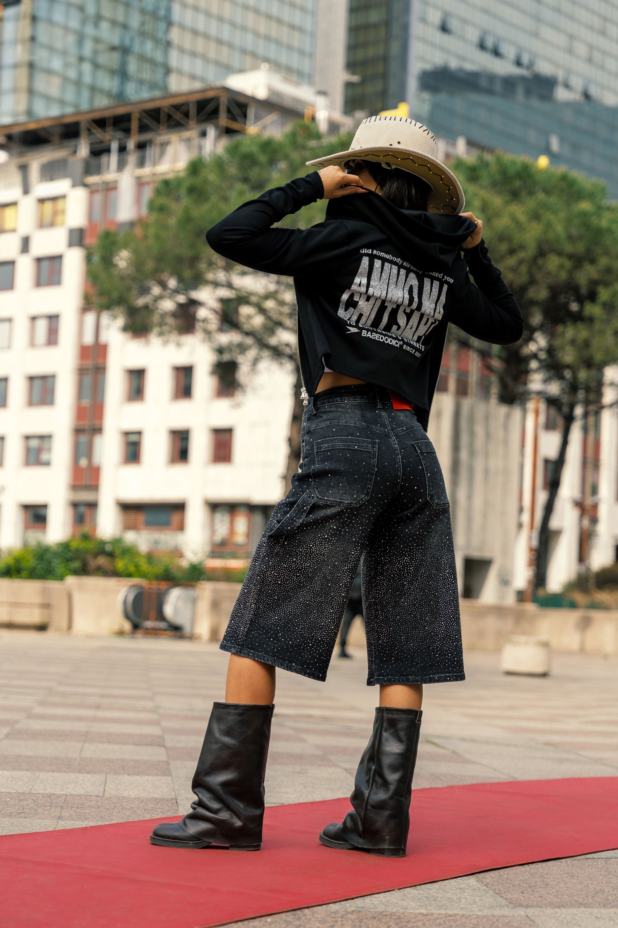 Jorts “DIVA” Strass Black