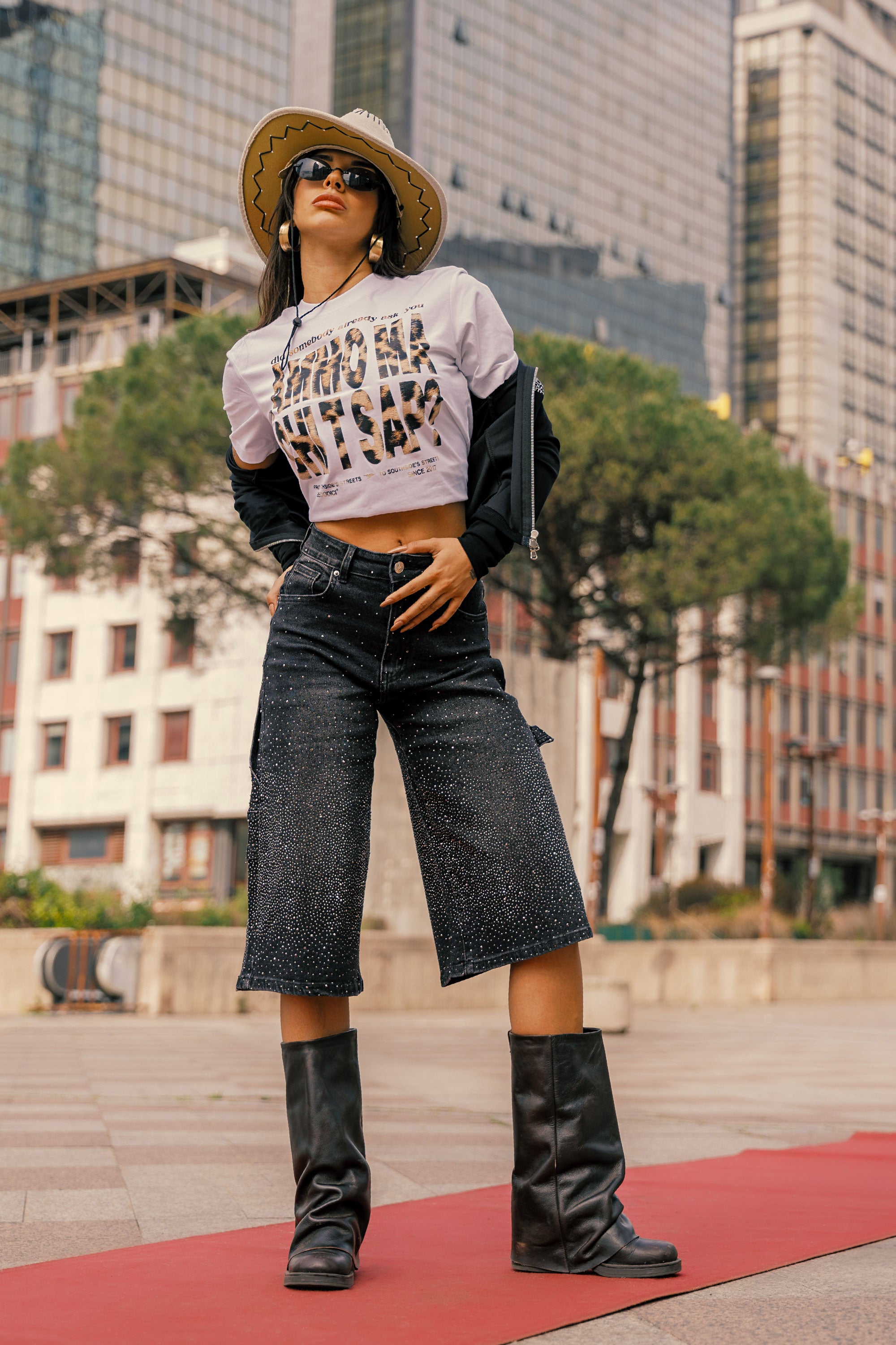 Jorts “DIVA” Strass Black
