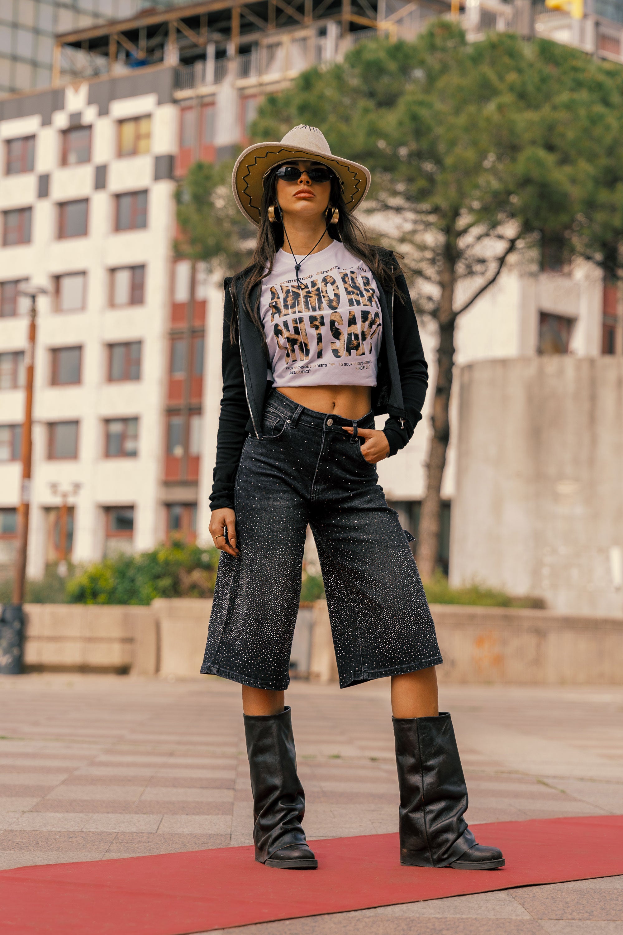 Jorts “DIVA” Strass Black