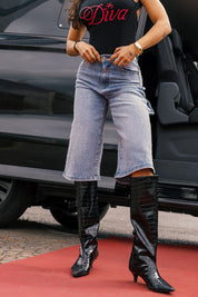 Jorts “DIVA” Strass Light Blue