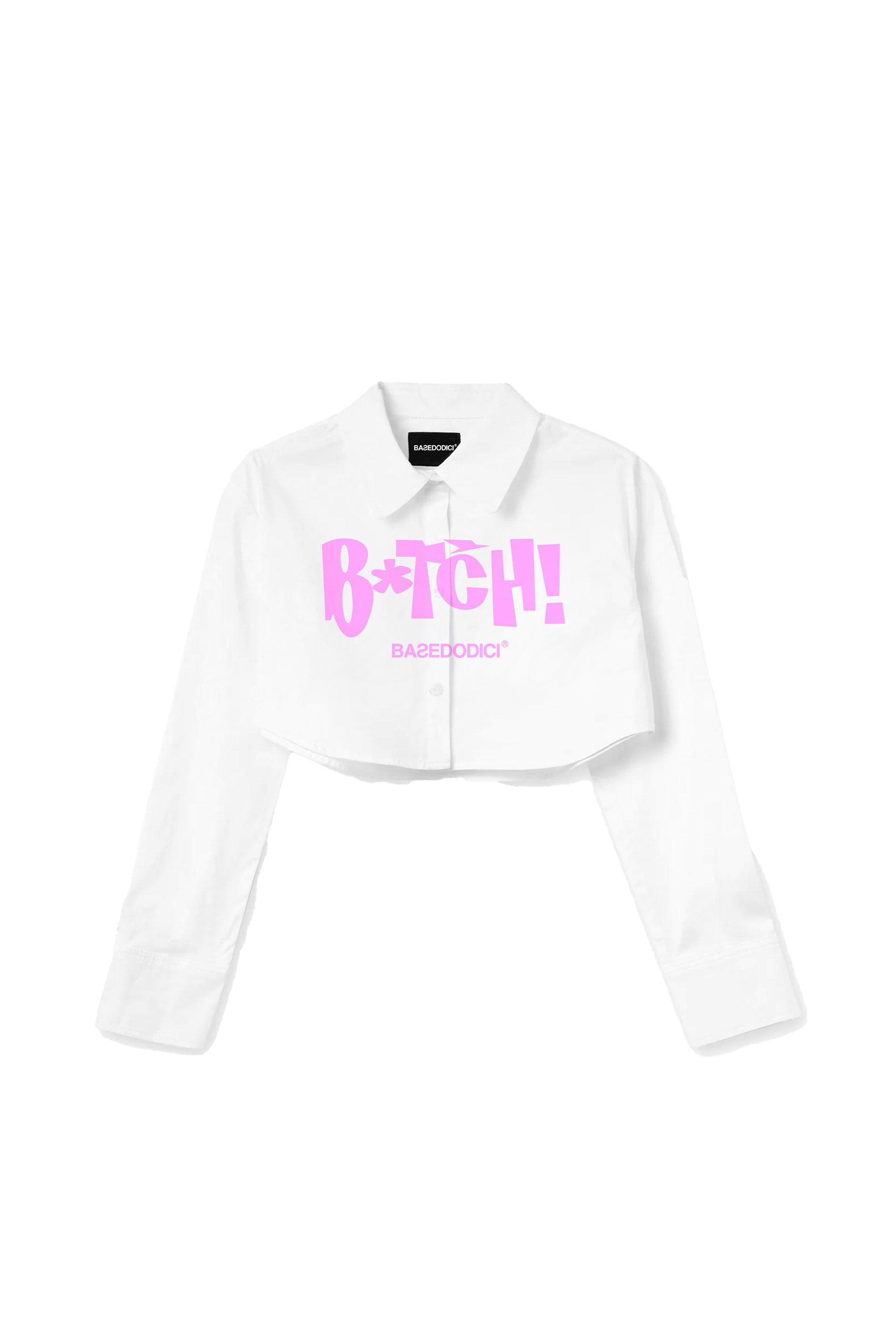 “DIVA” B*tch Glitter White/Pink Crop Shirt