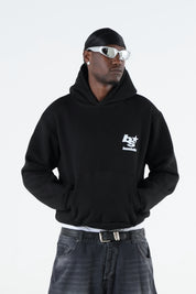 Hoodie "THE NOISE" BackLogoStars Black/White