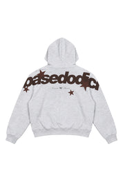 Hoodie "THE NOISE" BackLogoStars AshGrey/Brown