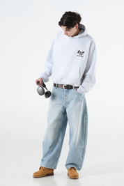 Hoodie "THE NOISE" BackLogoStars AshGrey/Brown