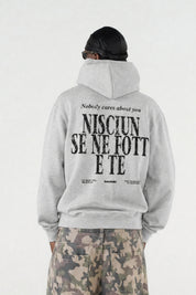 Hoodie "B12LAB" Nisciun AshGrey/Black