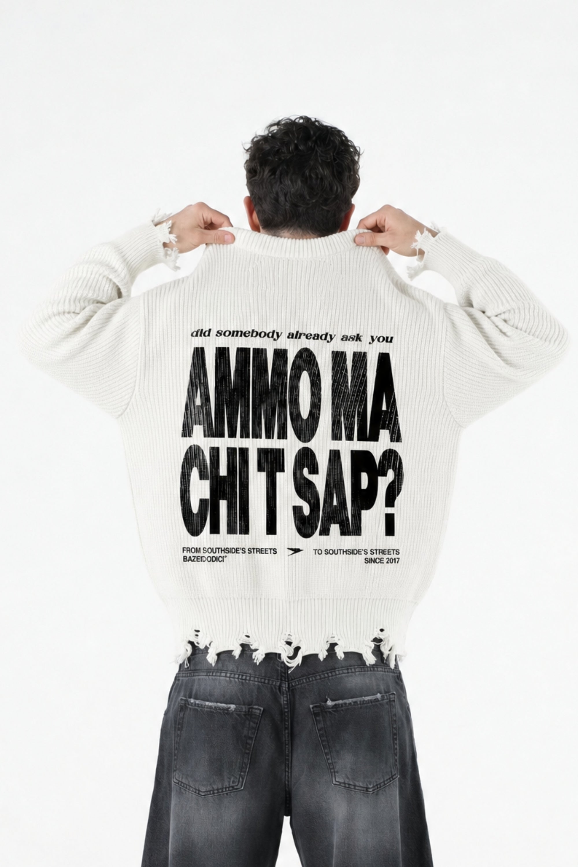 Knitwear "AMMO" CHI’T’SAP White/Black