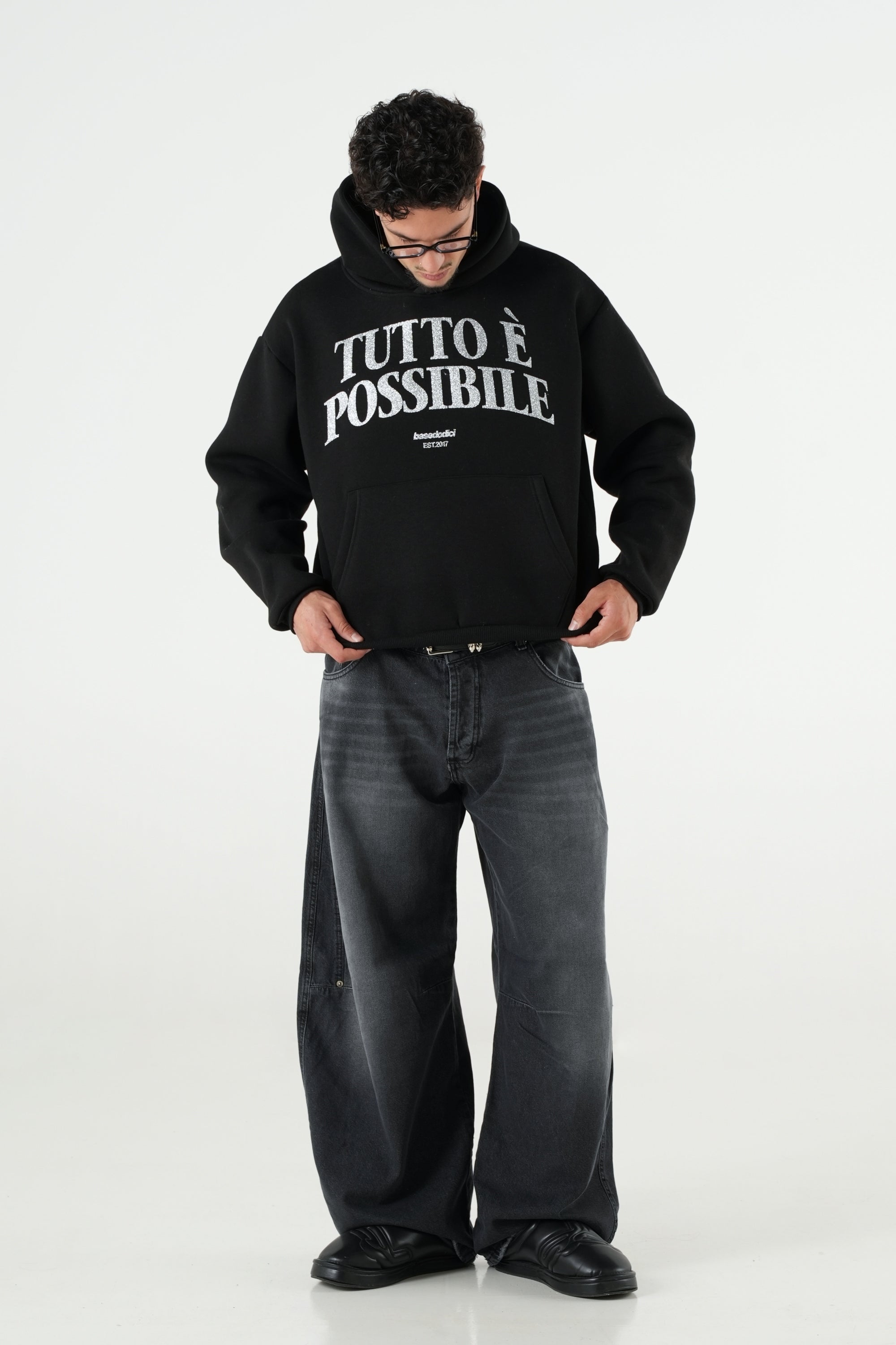Hoodie "B12LAB" TuttoèPossibile Black/Glitter