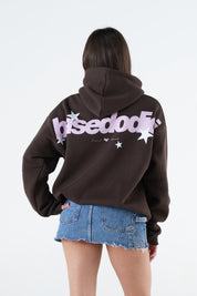 Hoodie "THE NOISE" BackLogoStars Brown/Pink