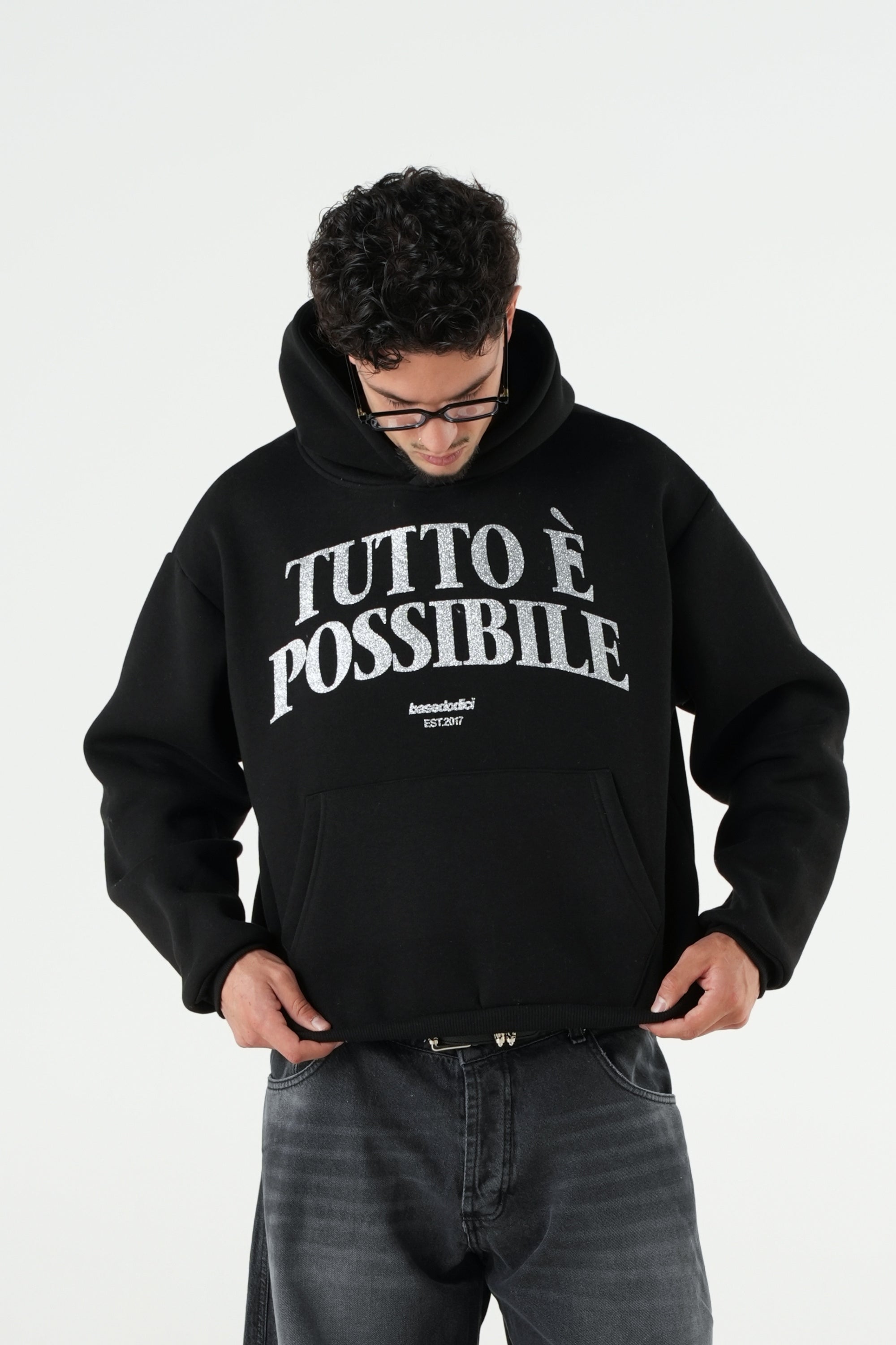 Hoodie "B12LAB" TuttoèPossibile Black/Glitter