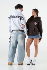 Hoodie "THE NOISE" BackLogoStars Brown/Pink