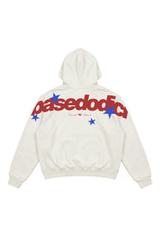 Hoodie "THE NOISE" BackLogoStars White/Red