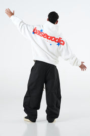 Hoodie "THE NOISE" BackLogoStars White/Red