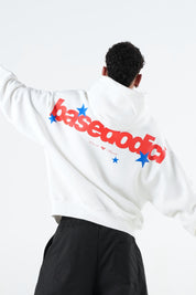 Hoodie "THE NOISE" BackLogoStars White/Red
