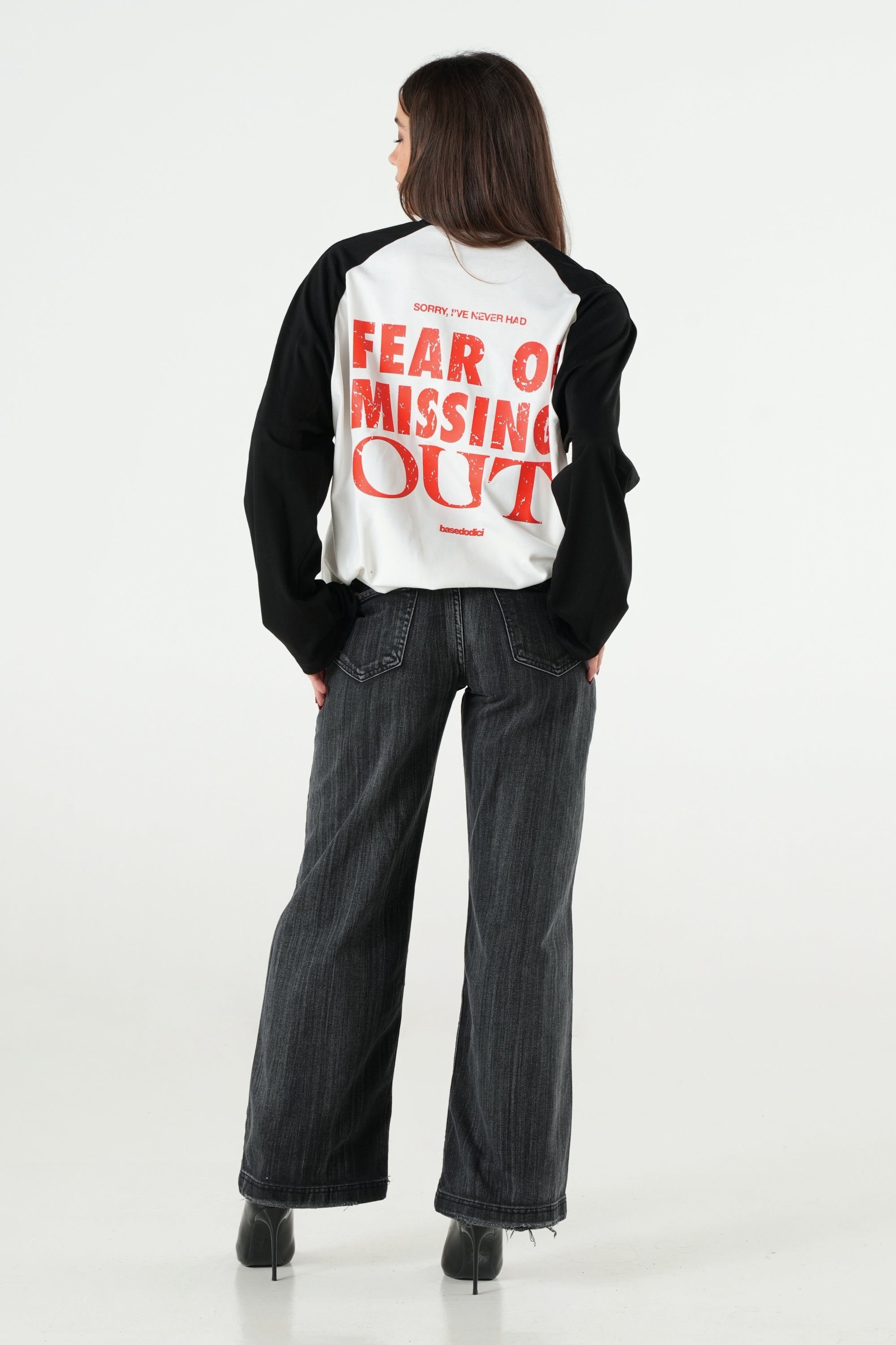 Longsleeve "B12LAB" FOMO White-Black/Red