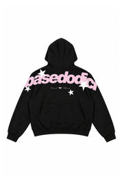 Hoodie "THE NOISE" BackLogoStars Black/Pink