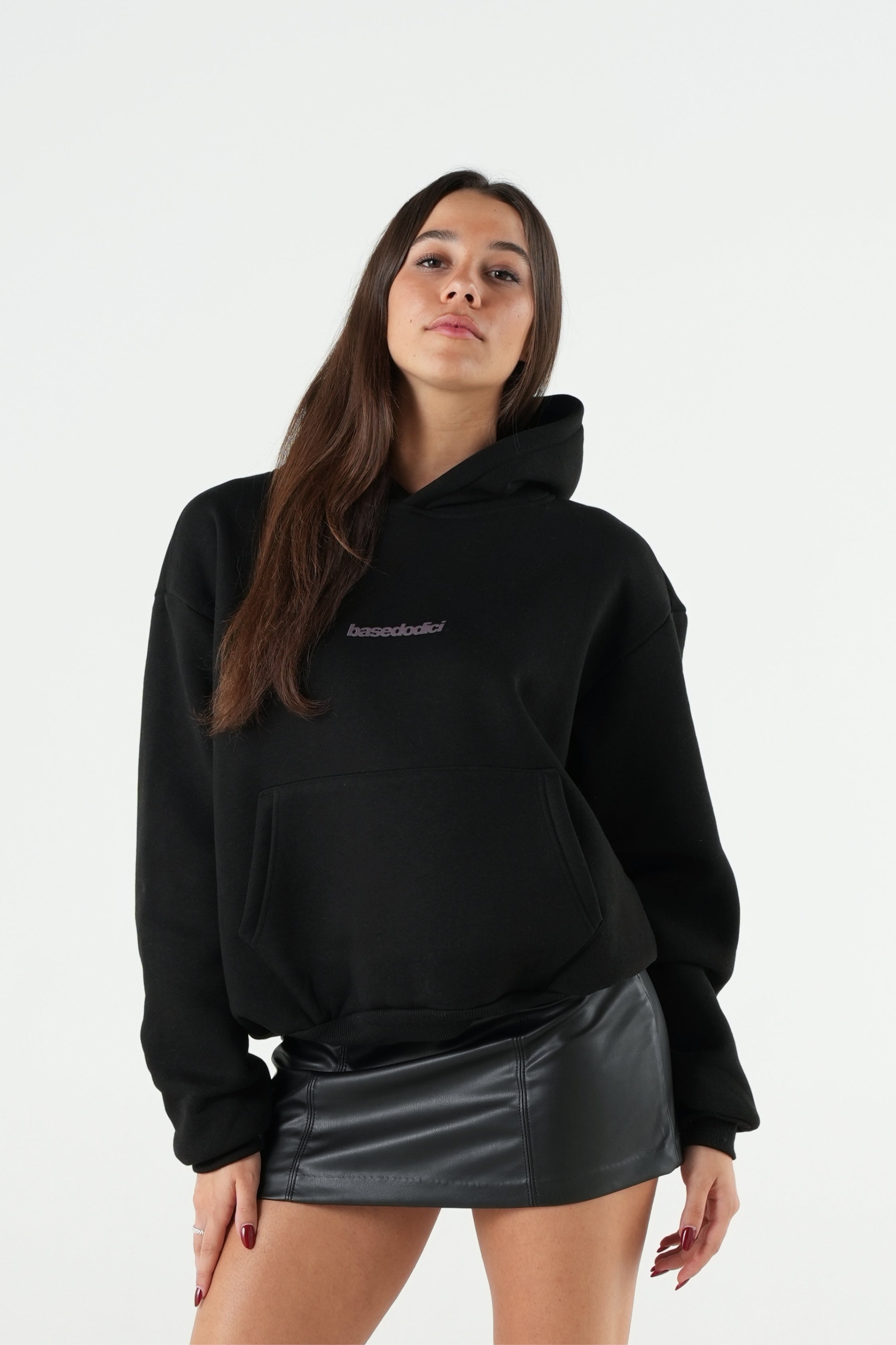 Hoodie "B12LAB" Nisciun Black/Sand