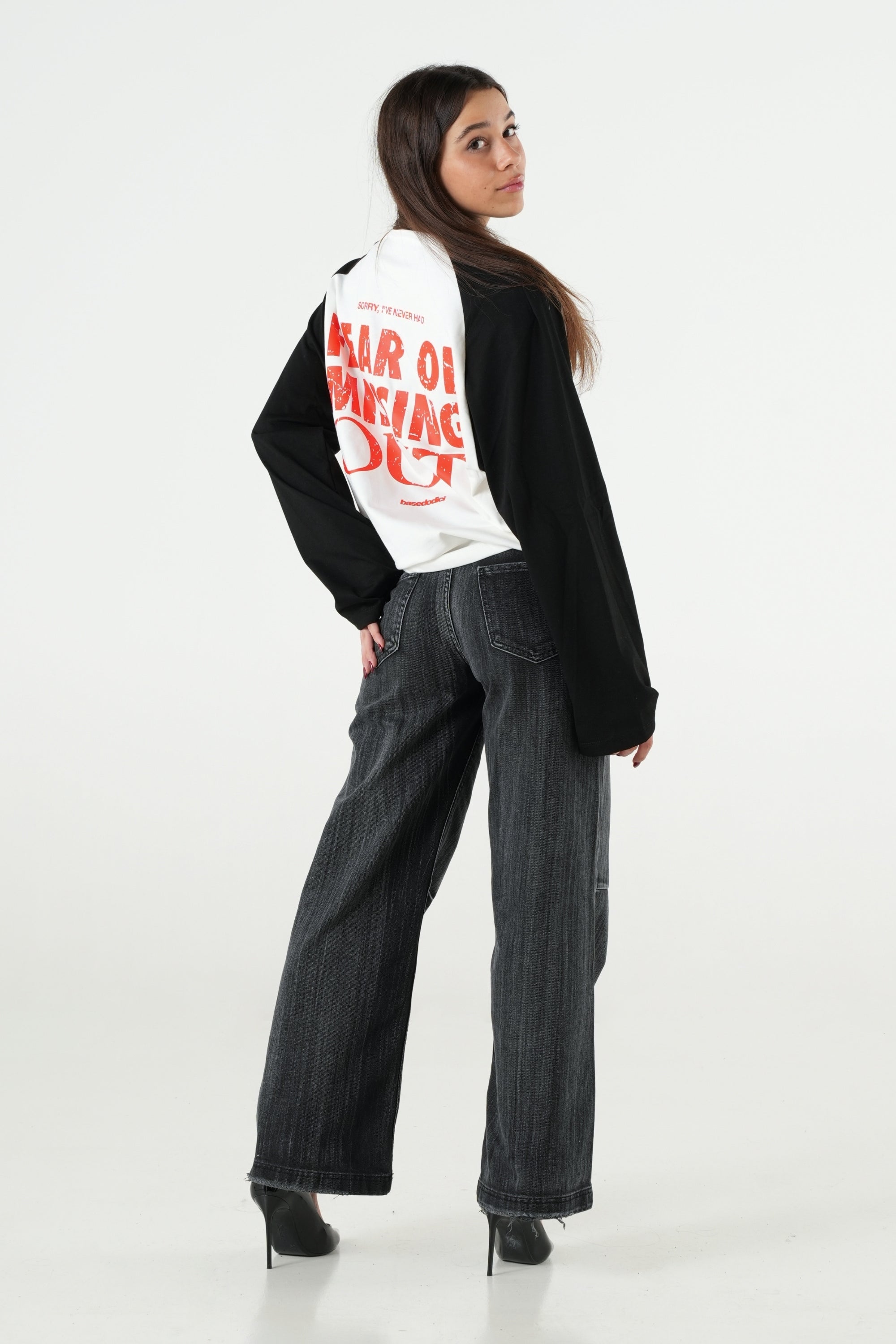Longsleeve "B12LAB" FOMO White-Black/Red