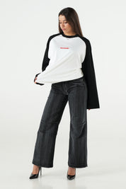 Longsleeve "B12LAB" FOMO White-Black/Red