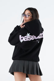 Hoodie "THE NOISE" BackLogoStars Black/Pink
