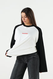 Longsleeve "B12LAB" FOMO White-Black/Red