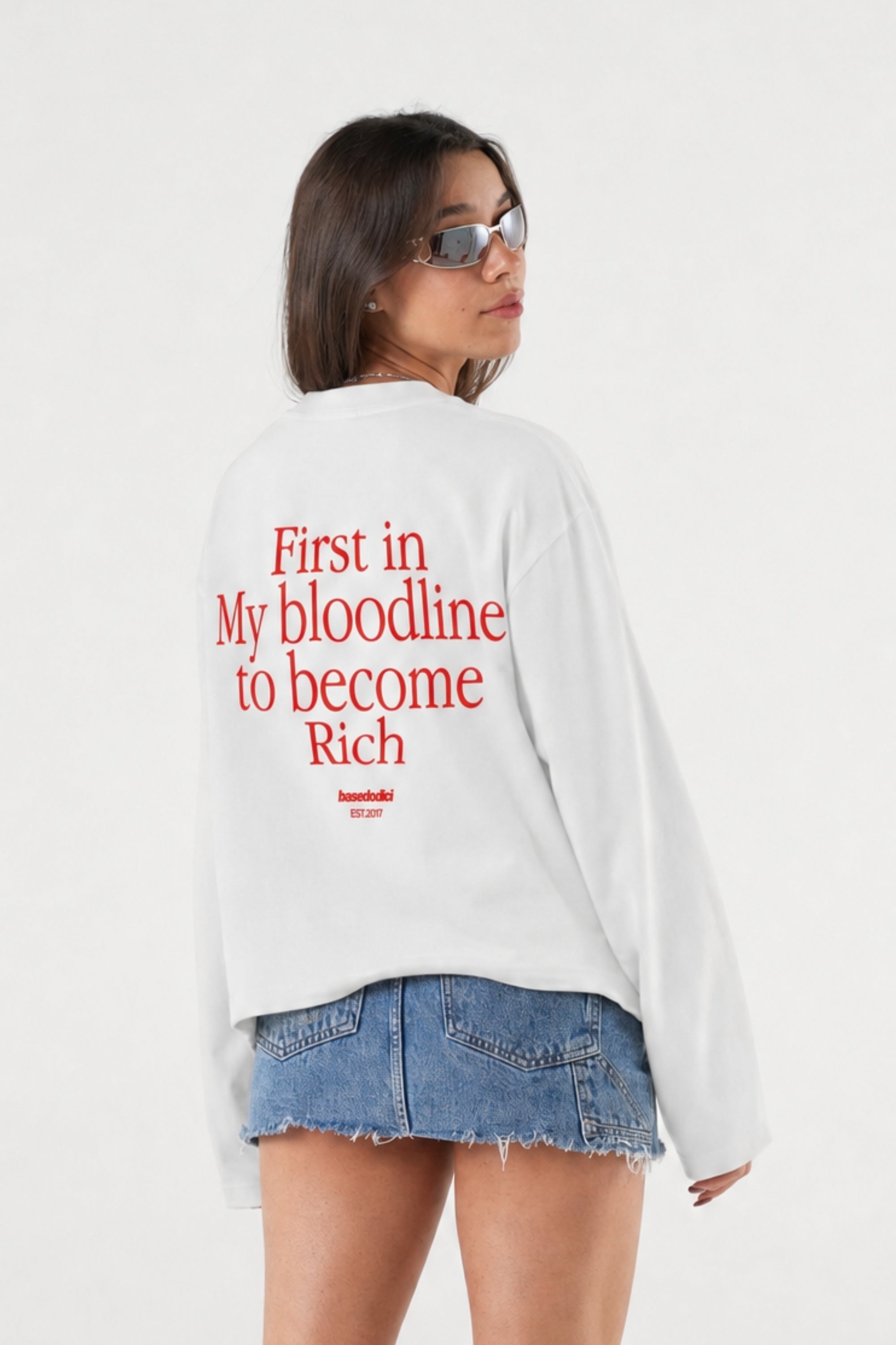 Longsleeve "B12LAB" Bloodline White/Red