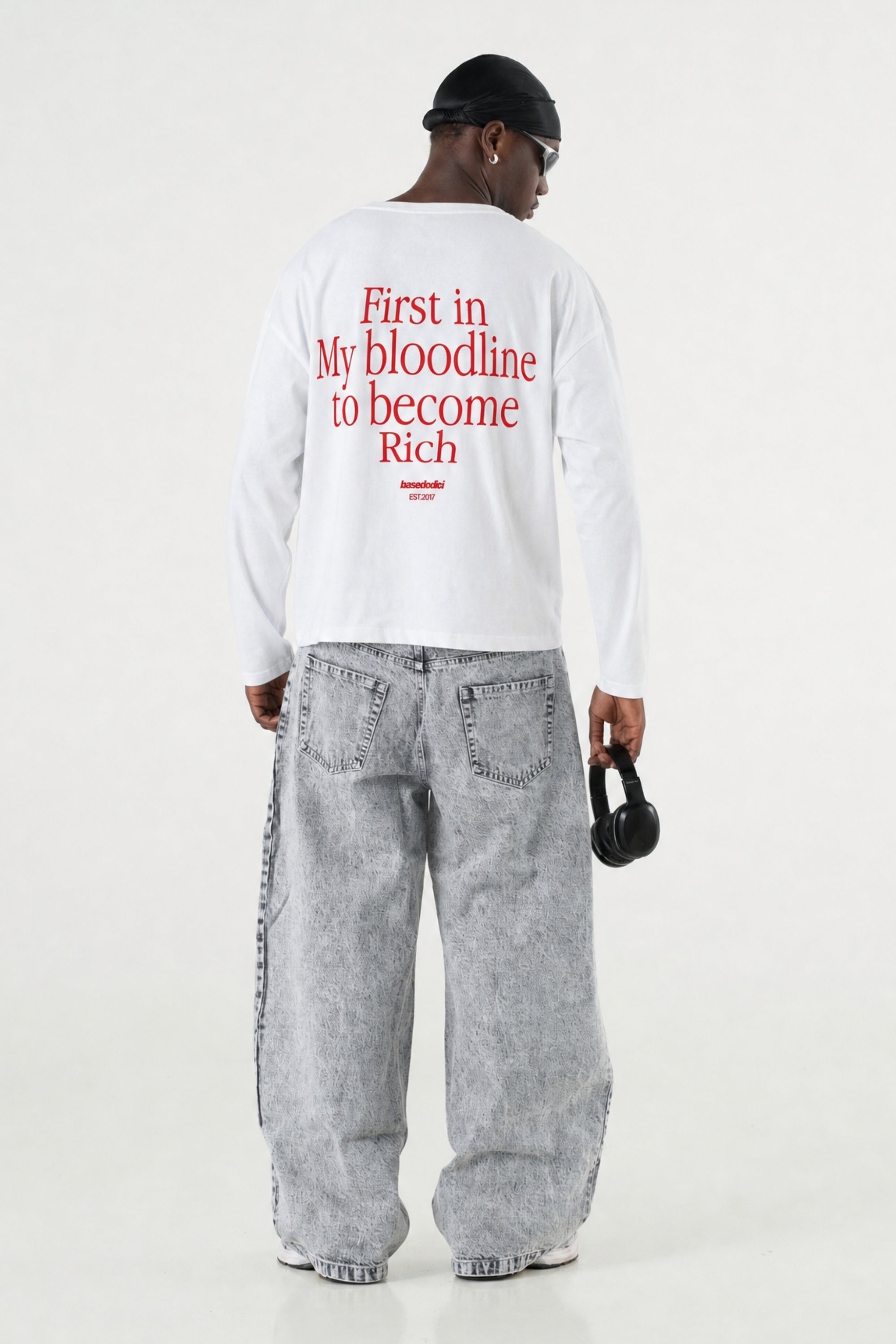 Longsleeve "B12LAB" Bloodline White/Red