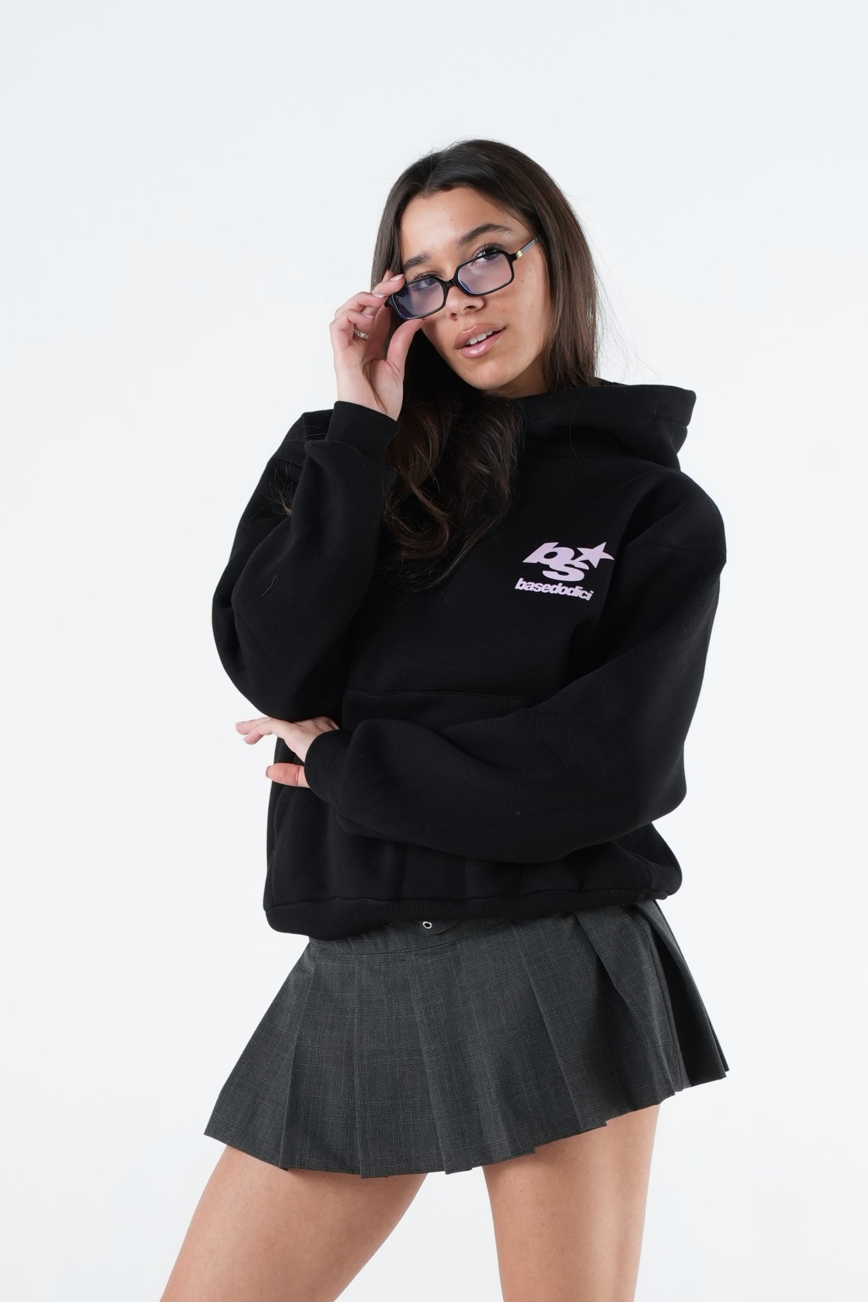 Hoodie "THE NOISE" BackLogoStars Black/Pink