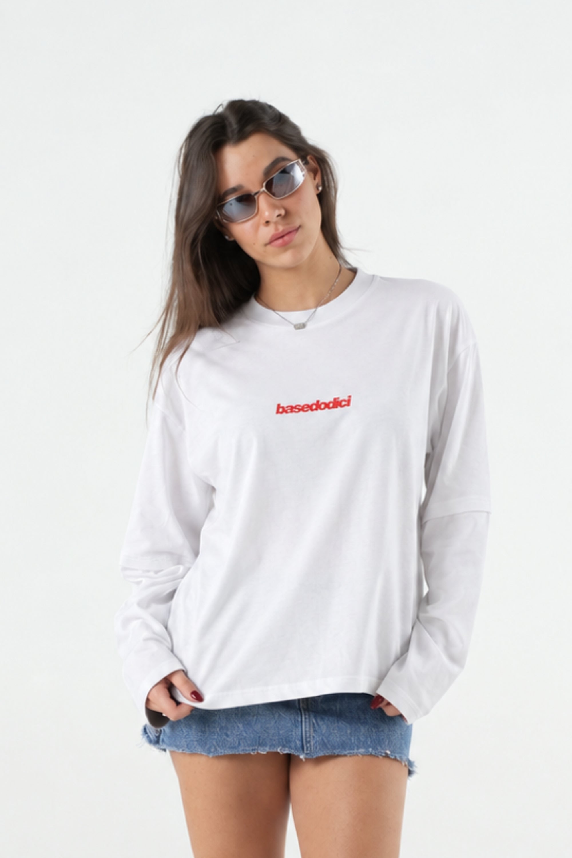 Longsleeve "B12LAB" Bloodline White/Red