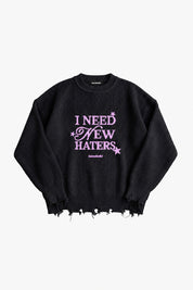 Knitwear "THE NOISE" Haters Black/Pink